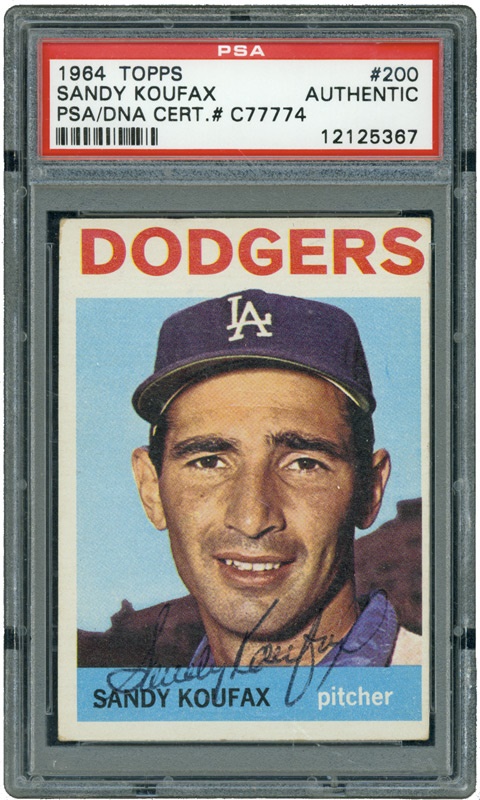 - 1964 Topps Sandy Koufax Vintage Signed Card