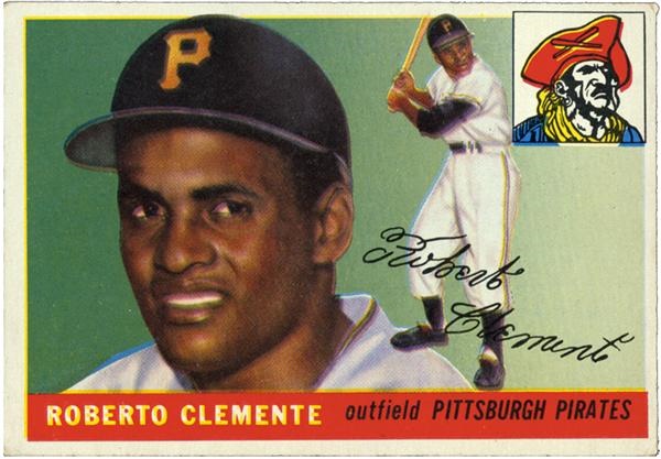 - 1955 Topps # 164 Roberto Clemente RC VG-EX