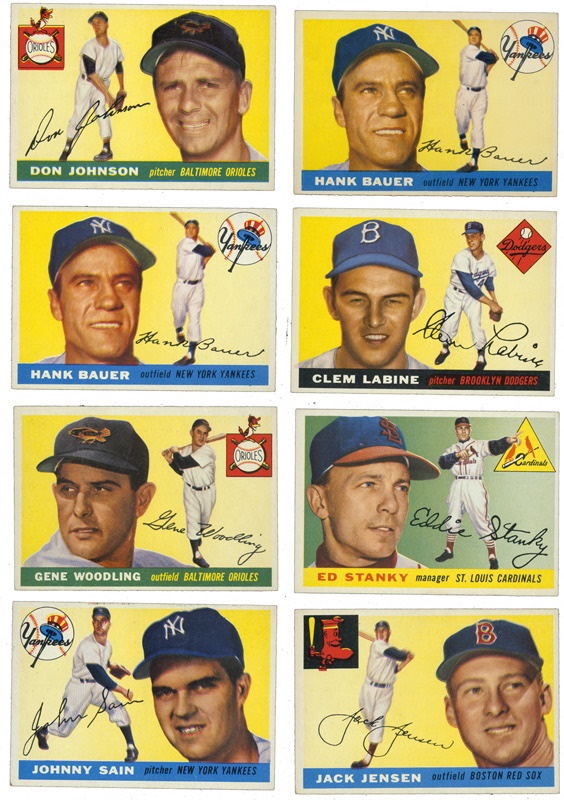 - Collection of 43 1955 Topps Hi #ed cards EX-MT