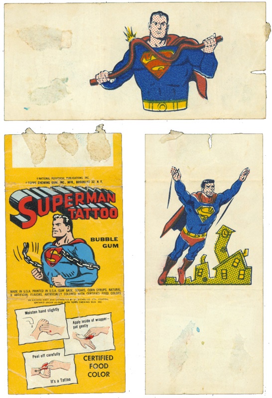 - Lot of 42 1962 Topps Superman Tattoos