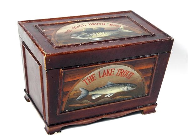 - Handpainted Fishing Box (17"x11"x11")