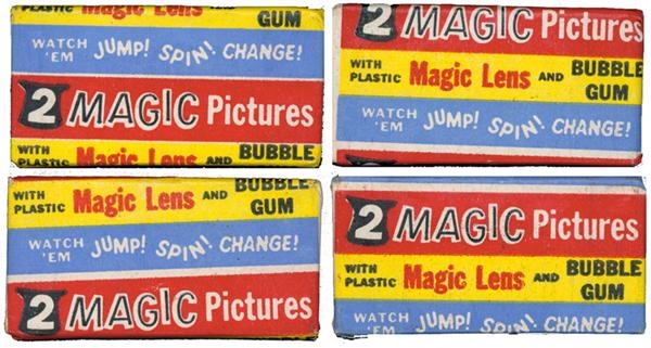 - Lot of 4 1955 Bowman Magic Pictures