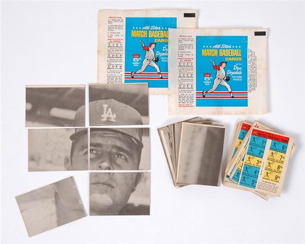 - 1966 Fleer All Star Match Baseball Complete Set of 66 w/ 2 Wrappers