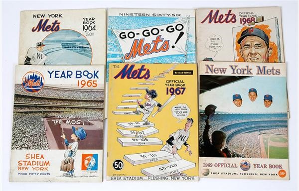 - 1962-91 NY Mets Yearbooks (28) & Scorecards (30)