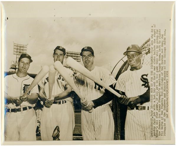 - Williams & DiMaggio 1951 All-Star Game Wire Photo (8”x10”)