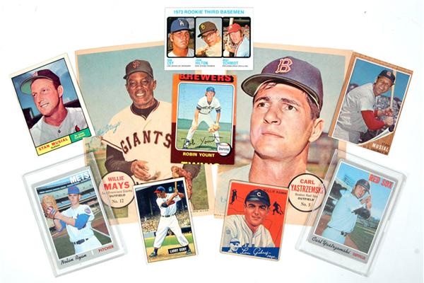 - 1950-1970's assorted Hall of Fame and Star Collection (37)