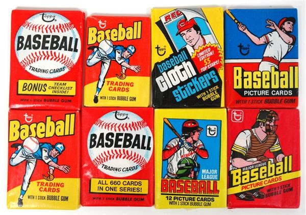 - Topps Baseball Unopened Pack Lot (8)