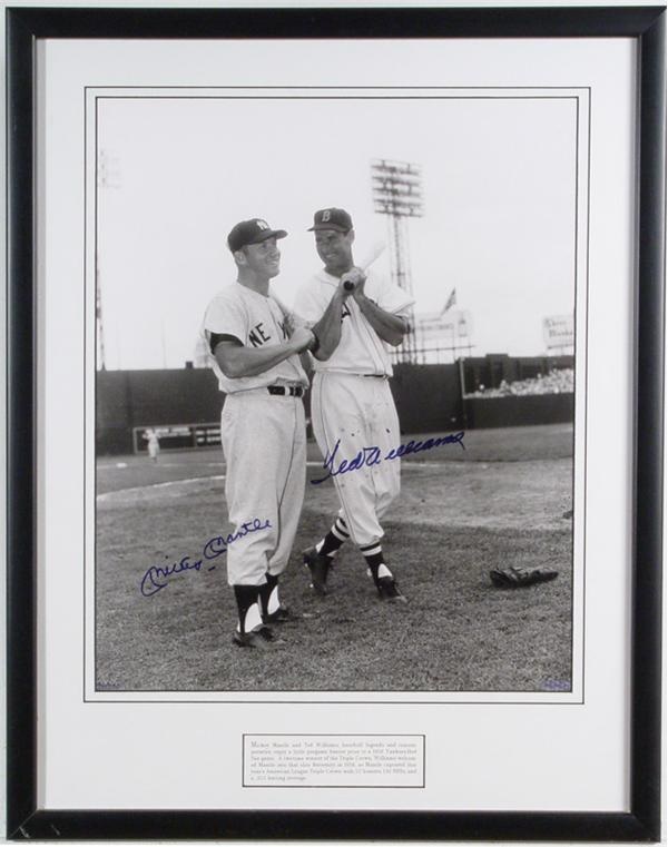- Ted Williams Signed Group Photos (2), Ted and Mickey Mantle; Ted and Stan Musial