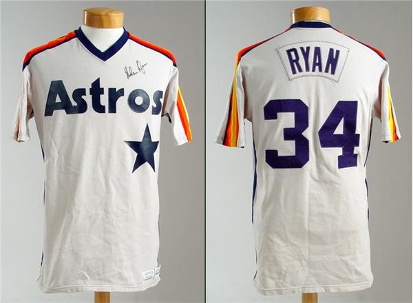 - 1984-85 Nolan Ryan Game Used Houston Astros Road Jersey