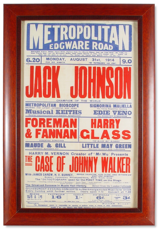 - 1914 Jack Johnson Vaudeville Poster