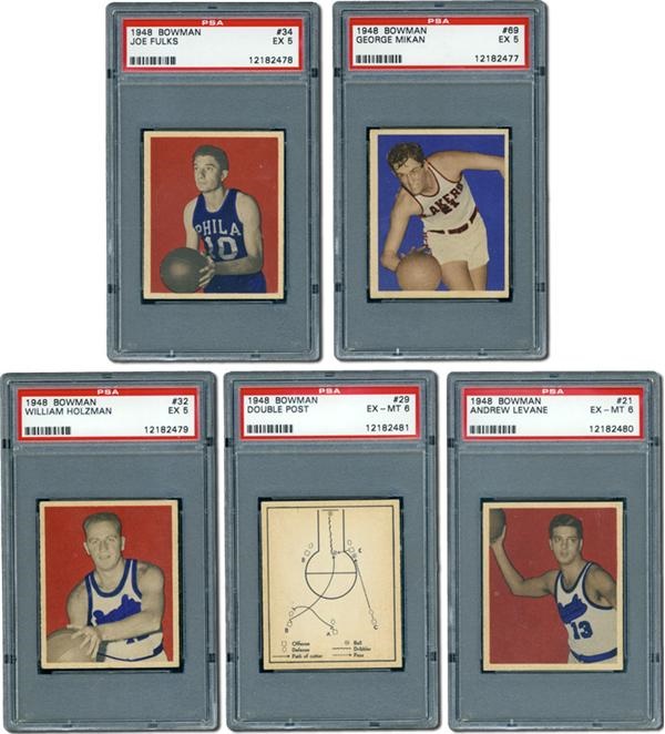 Basketball Cards - 1948 Bowman Basketball Collection of 40 Cards including Mikan