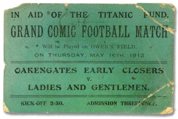 - 1912 Titanic British Football Ticket