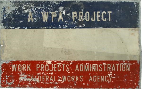 - 1930s WPA Folk Art Sign