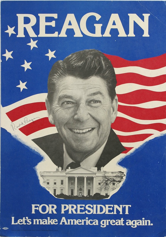 - Ronald Reagan In Person Signed and Rare Mexican Campaign Posters (2)