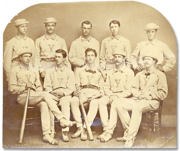 - 1870s Yale Baseball Albumen Print