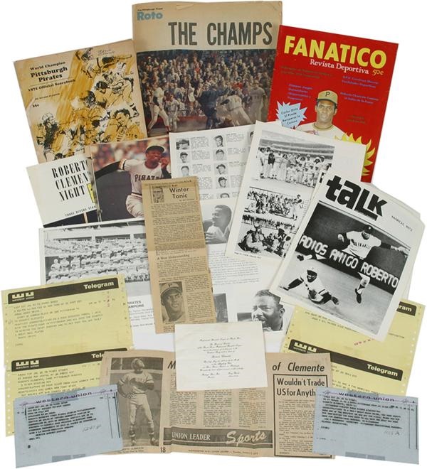 - Roberto Clemente Correspondence and Publication Collection