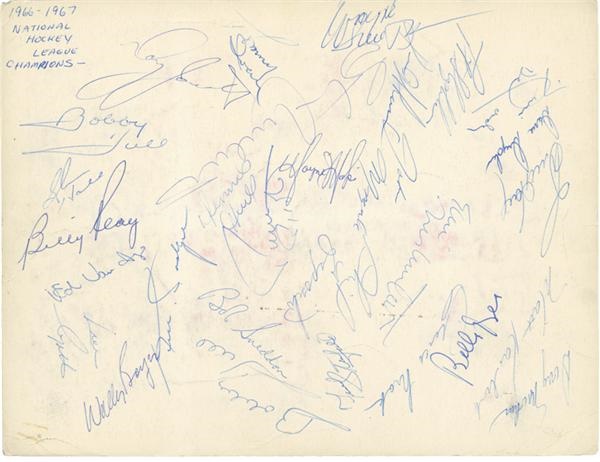 - 1967 Chicago Blackhawks Signed Championship Team Photo