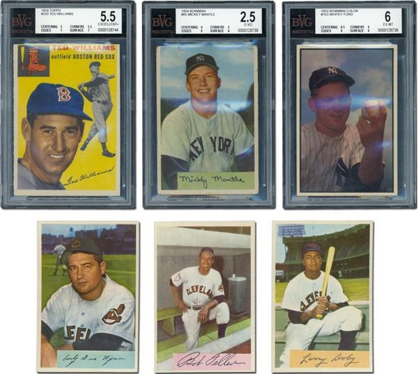 - 1950s Topps and Bowman Childhood Baseball Card Collection (256)