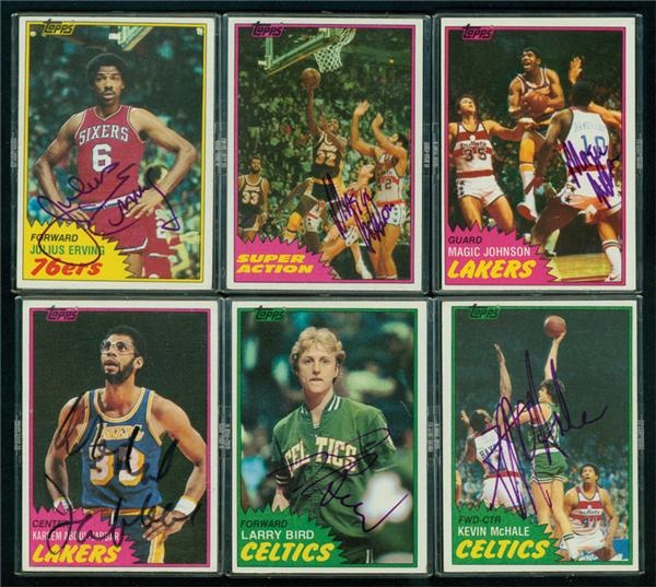 - 1974 & 1981 Topps Basketball Signed Sets