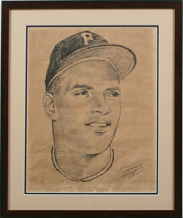- Large Roberto Clemente Signed Poster