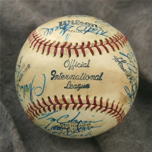 - 1981 Rochester Red Birds-Signed Baseball With Ripken Jr.