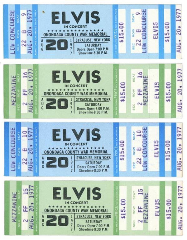 - Elvis Presley Unused Concert Tickets (4)