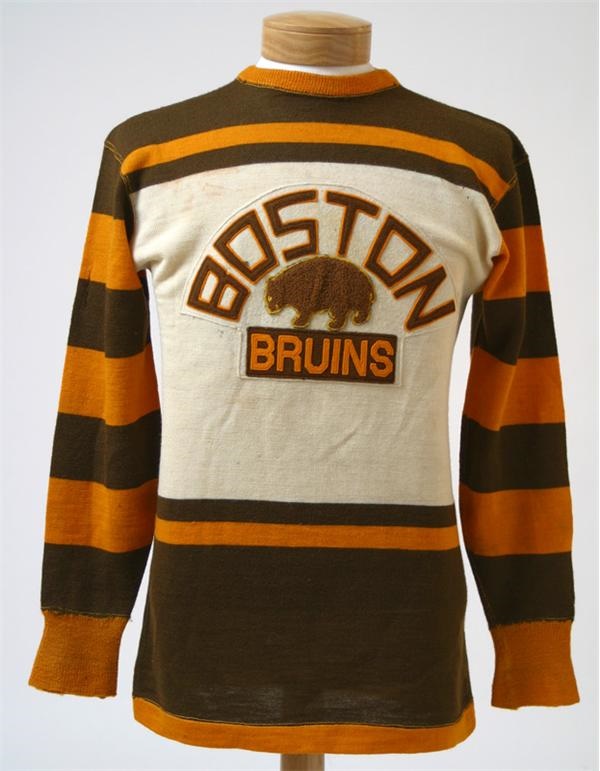 - Late 1920s Harry Oliver Game Worn Boston Bruins Wool Sweater