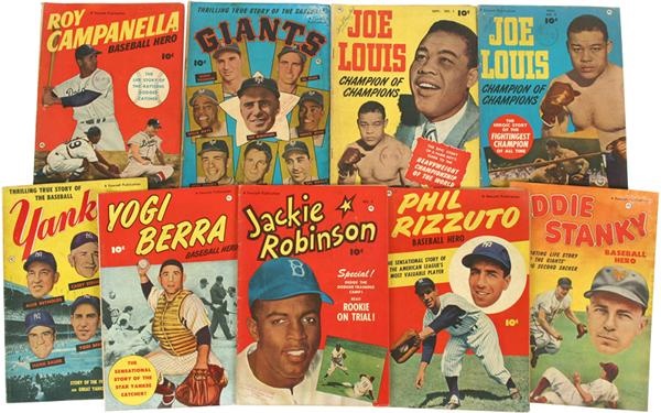 - 1950s Fawcett Baseball Comics Collection (9)
