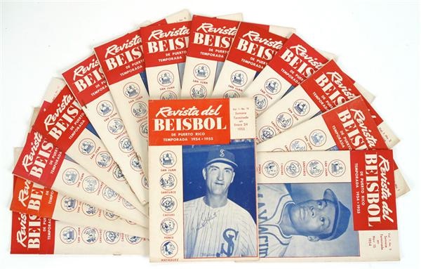 - Eleven 1954-55 Puerto Rican Baseball Programs (Frank Kellert Signature)
