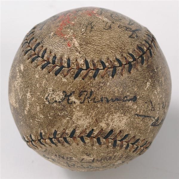 - 1912 Chicago Cubs Team Signed Baseball