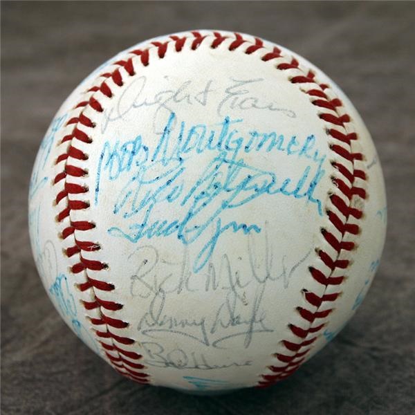 1975 Boston Red Sox Team Signed "Cinderella" Baseball