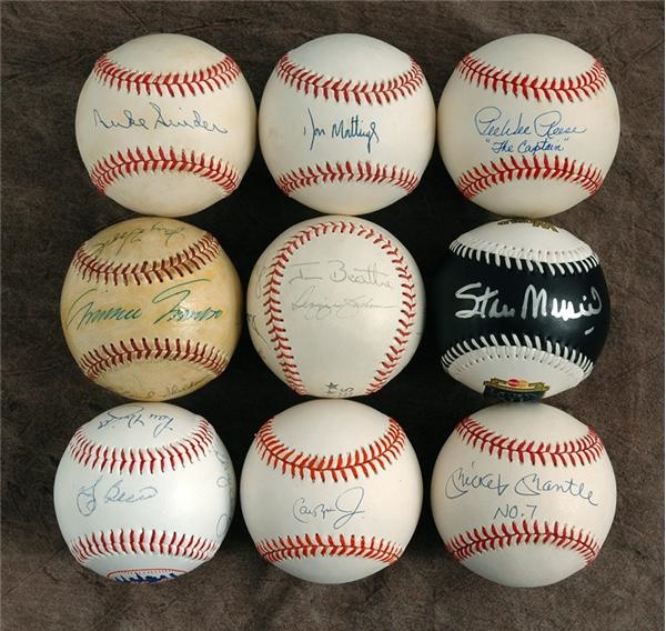 - Autographed Baseball Collection (9)