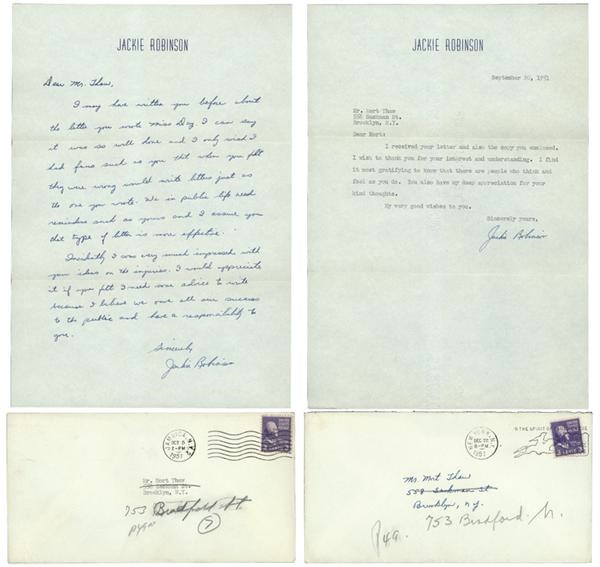 - Jackie Robinson Signed Letters (2)