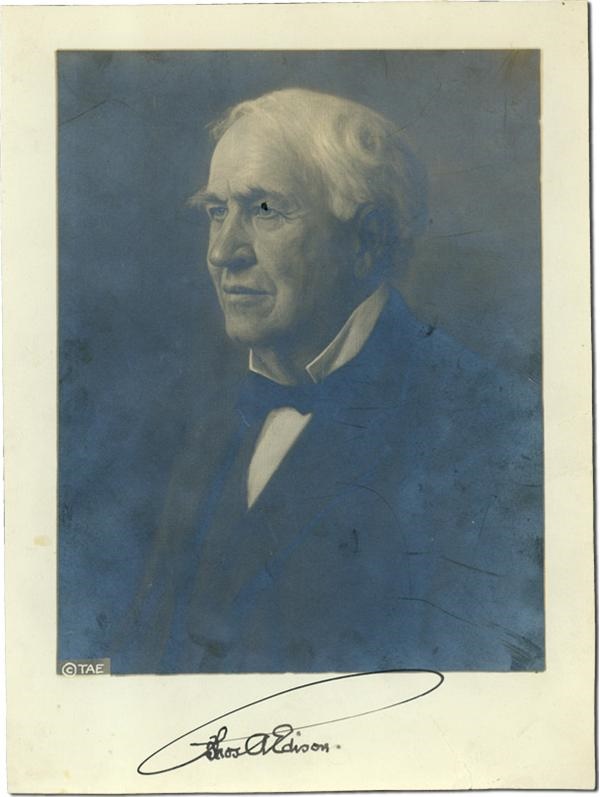 - 1929 Thomas Edison Signed Photo