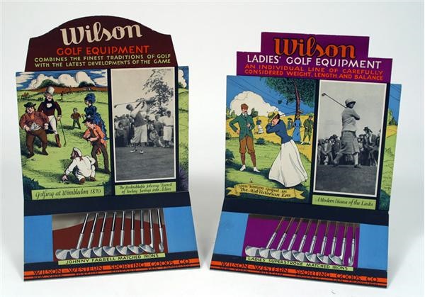 - 1930 Wilson Golf Diecut Cardboard Advertising Displays (2)