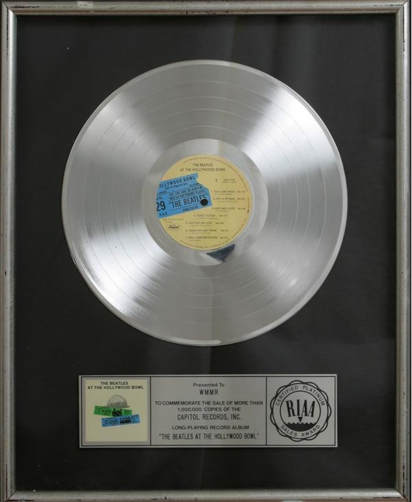 - Beatles "At the Hollywood Bowl" Platinum Record