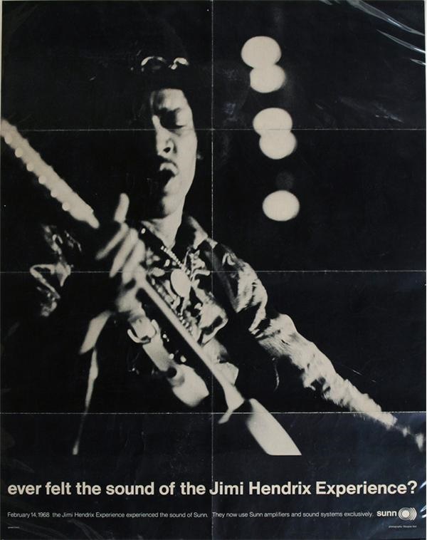 - 1968 Jimi Hendrix Sunn Amps Promotional Poster