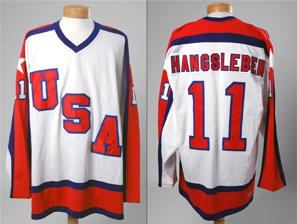 - 1981 Alan Hangsleben Game Worn Team USA Canada Cup Jersey