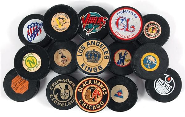 Extraordinary Team Logo Hockey Puck Collection