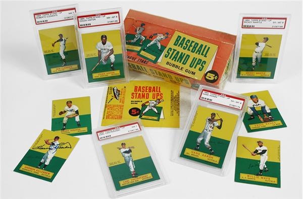 - 1964 Topps Stand-Ups Complete Set With Display Box & Wrapper and (11) PSA Graded Cards