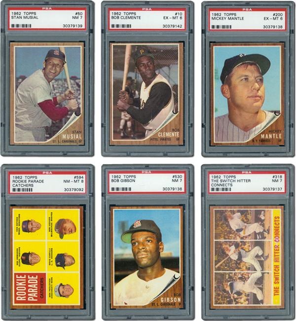- 1962 Topps Baseball Complete  Set with 35 PSA Graded Cards