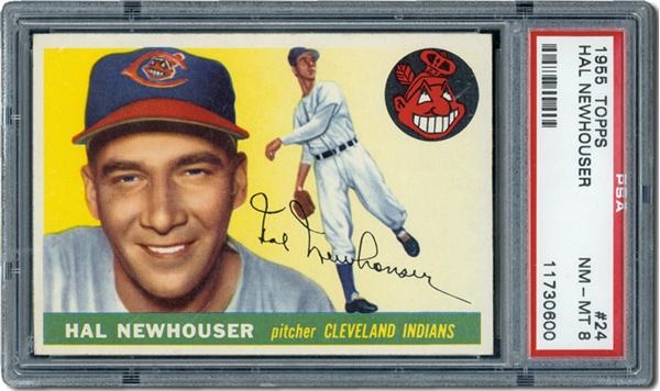 - 1955 Topps #24 Hal Newhouser PSA 8 Nm/Mt