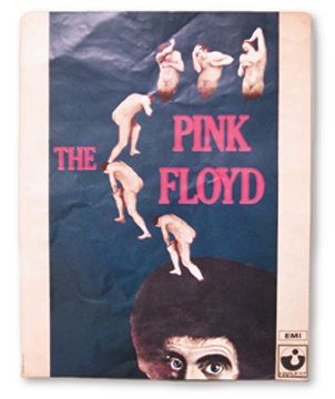 1967 Pink Floyd 1st LP Italian Promo Poster (17.5x22")