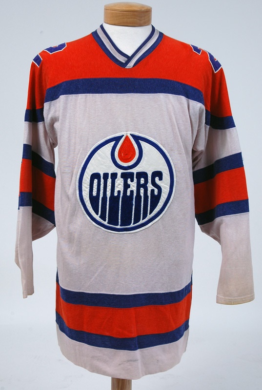 - Roger Cote 1st Year Alberta Oilers Jersey (name change to Barry Long)