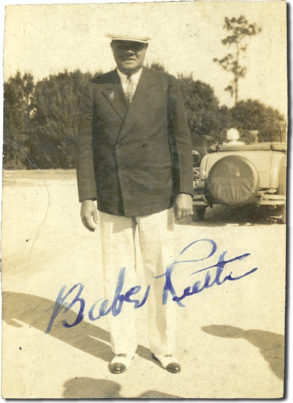 - Babe Ruth Signed Snapshot Photo