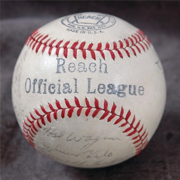 - 1943 Philadelphia Athletics Team Signed Baseball
