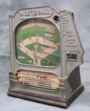 1920's Coin-Operated Baseball Game Machine (8x12x13")