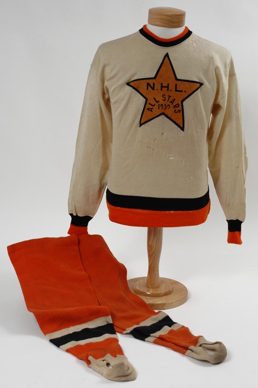 - Earl Seibert’s 1939 Babe Siebert Memorial All Star Game Sweater and Leggings