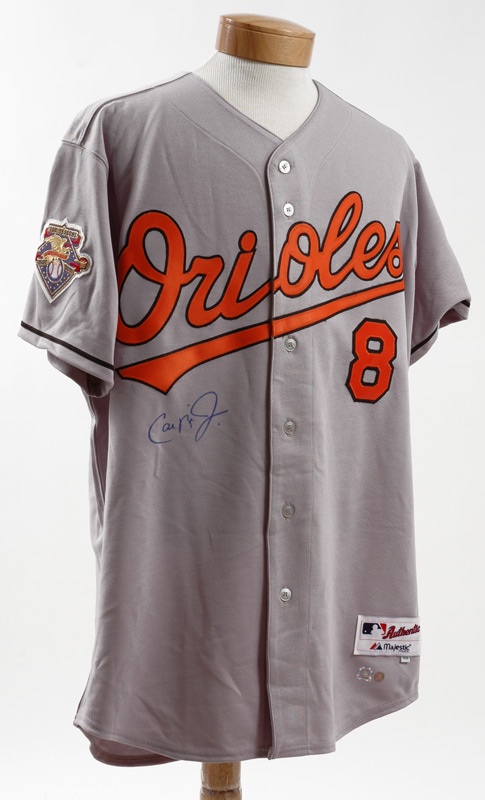 - Cal Ripken Autographed Baltimore Orioles Grey Jerseys (10)