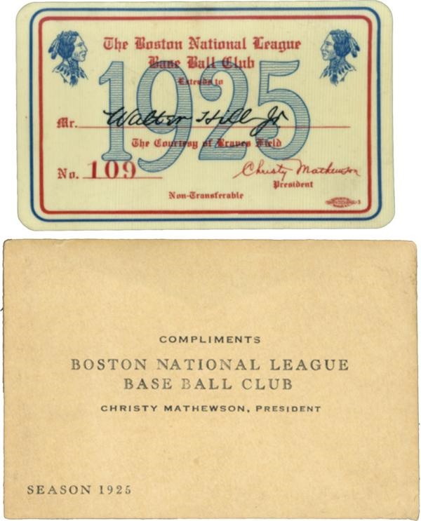 - 1925 Braves Pass with Christy Mathewson